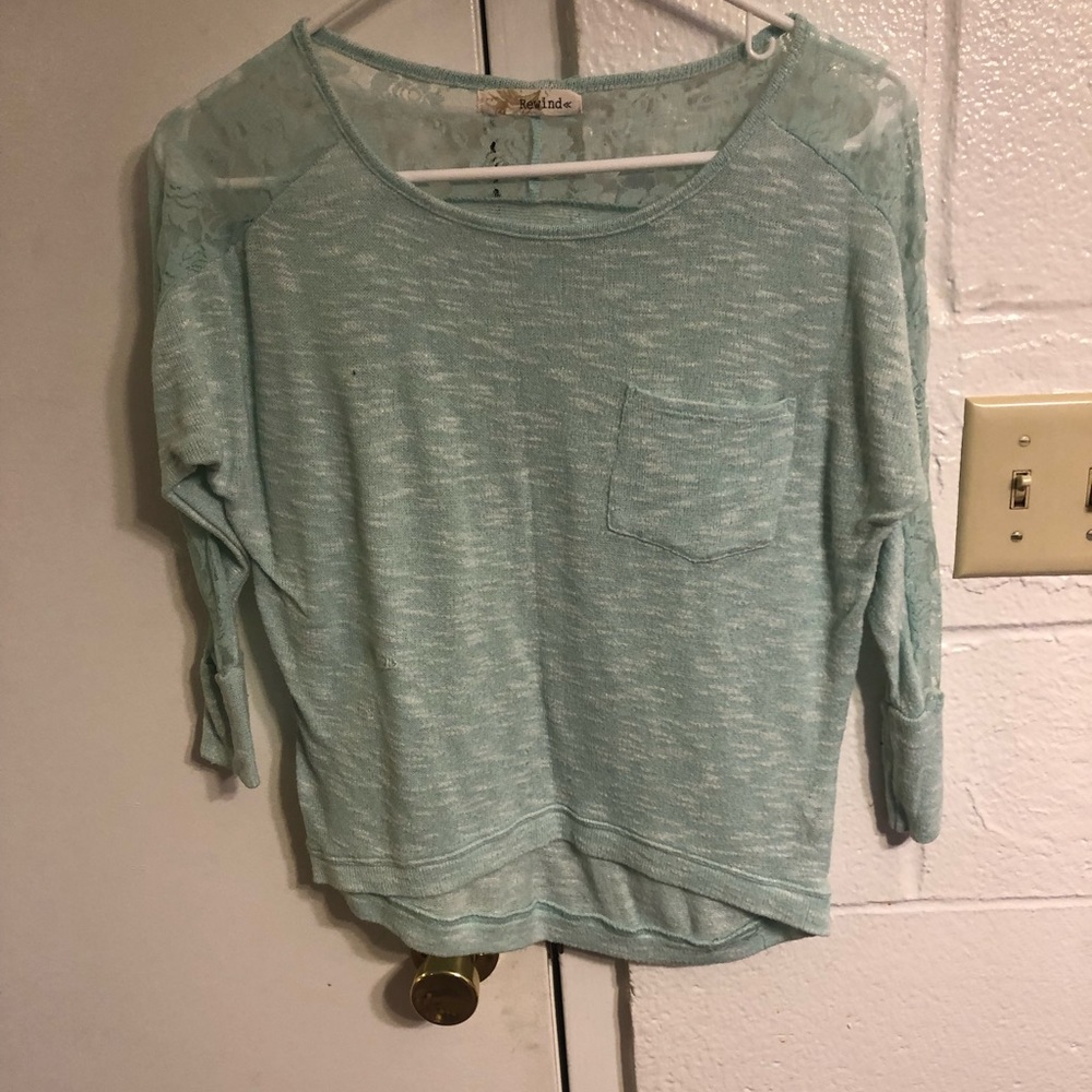 Teal rewind sweater